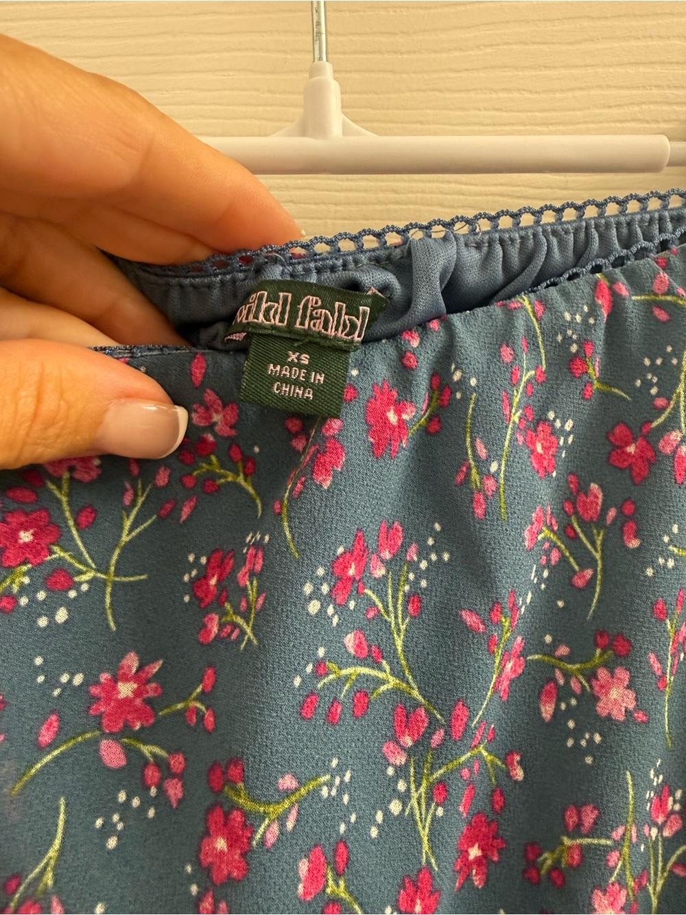 wild fable Navy Maxi Skirt with Pink Floral Print - Picture 3 of 3